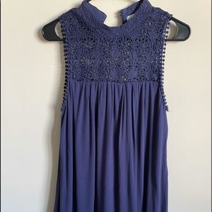 Lace detail babydoll dress